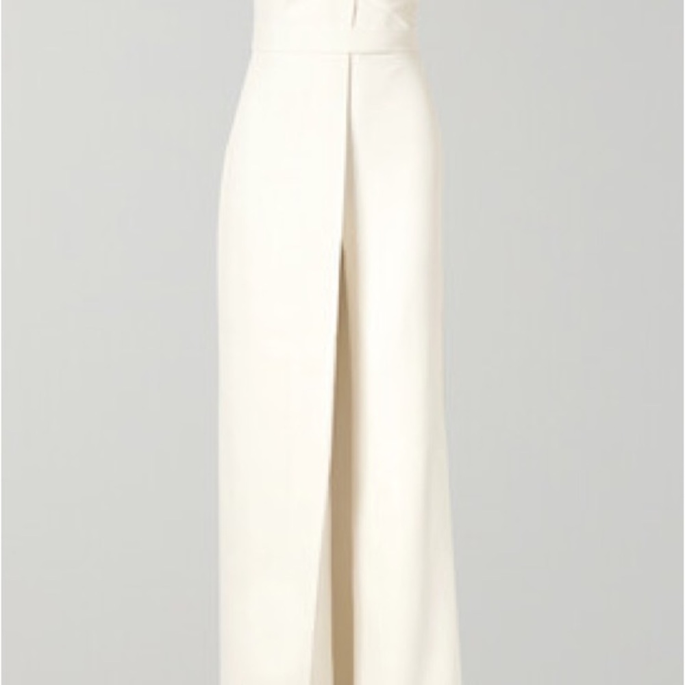 Elegant Safiyaa Strapless White Jumpsuit - Picture 10 of 13